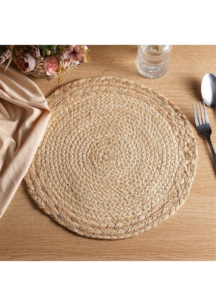 Boho Amerikan Servis Altlığı 6'lı Set - El Yapımı Dokuma Amerikan Servis Altlığı Su Sümbülü Paspasları, Yemek Masası Mutfak Için Yuvarlak Amerikan Servis Altlığı 13 Inç (Yurt Dışından) fırsatları