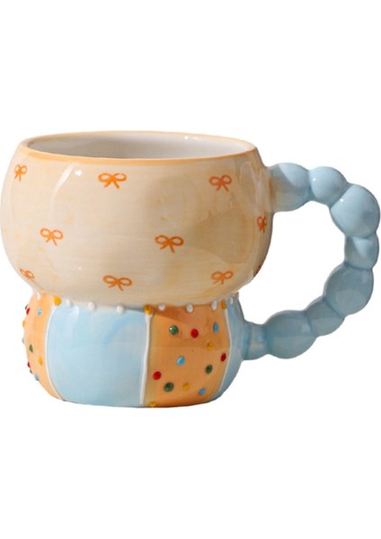 Seramik Bardak Renkli Kahve Fincanı Ev Fincanı Kahvaltı Fincanı Süt Kahve Çay Meyve Suyu Yulaf Suyu Fincanı, B (Yurt Dışından)