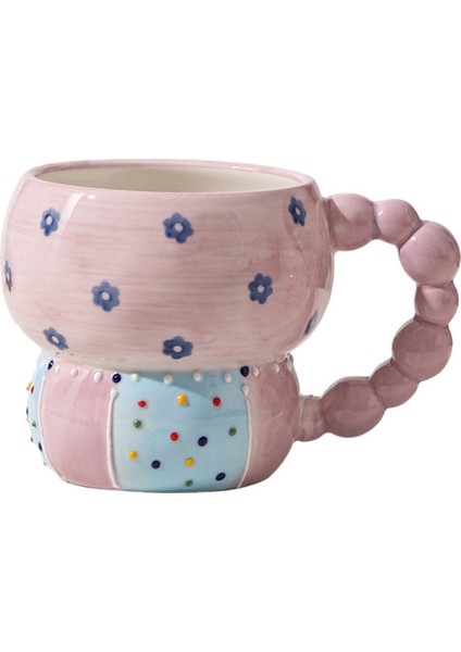 Seramik Bardak Renkli Kahve Fincanı Ev Fincanı Kahvaltı Fincanı Süt Kahve Çay Meyve Suyu Yulaf Suyu Fincanı, A (Yurt Dışından)