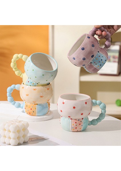 Seramik Bardak Renkli Kahve Fincanı Ev Fincanı Kahvaltı Fincanı Süt Kahve Çay Meyve Suyu Yulaf Suyu Fincanı, A (Yurt Dışından) fiyatları