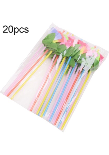 Hawaii Temalı Parti, Plaj, Tropikal Doğum Günü, Düğün, Parti Dekorasyon Malzemeleri Için 20 Adet Çiçekli Pipet (Yurt Dışından) fiyatları