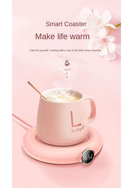 USB Bardak Isıtıcı Mini Taşınabilir Kahve Kupası Isıtma Altlığı Akıllı Dijital Ekran Termostatik Ayarlı Zamanlama Isıtıcısı (Yurt Dışından) fiyatları