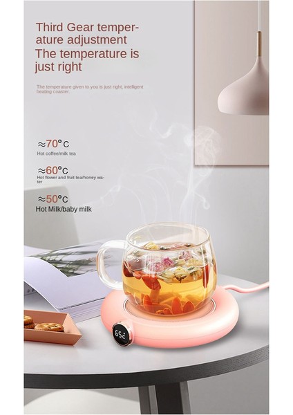 USB Bardak Isıtıcı Mini Taşınabilir Kahve Kupası Isıtma Altlığı Akıllı Dijital Ekran Termostatik Ayarlı Zamanlama Isıtıcısı (Yurt Dışından) fırsatları