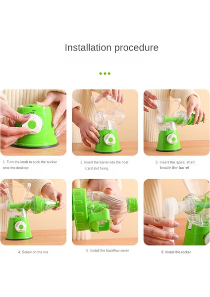 Manuel Sıkacağı Silikon Vakumlu Tabanlı El Kranklı Sıkacağı Kolay Saklama Taşınabilir Manuel Sıkma Meyve Sıkacağı Yeşil (Yurt Dışından) modelleri