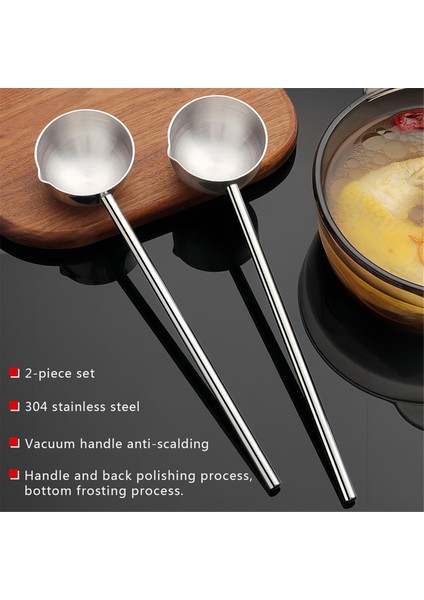 Küçük Çorba Kepçesi Paslanmaz Çelik Metal Derin Kaşık, Dökme Ağzı, 2 Oz Uzun Saplı Sos Kepçeleri, Mutfak Için 2 Paket (Yurt Dışından) fırsatları