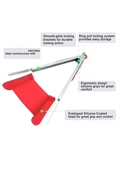 Mutfak Spatulası ve Maşası Yapışmaz, Isıya Dayanıklı, Paslanmaz Çelik Çerçeve, Gıda Sınıfı Silikon ve Bulaşık Makinesinde Yıkanabilir Kırmızı (Yurt Dışından) fiyatları