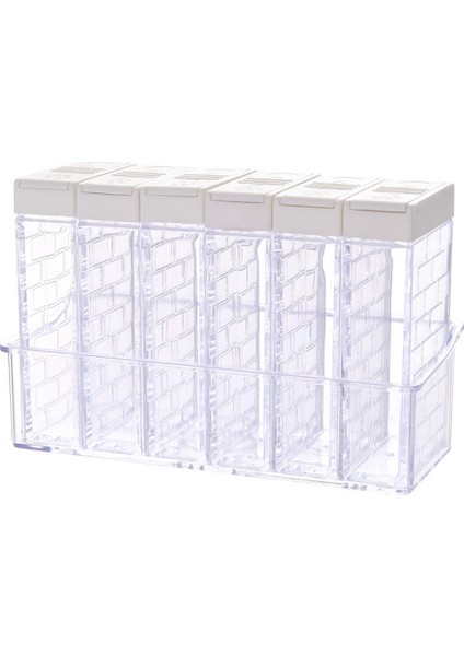 Baharat Kavanozları, Baharat Çalkalayıcı Kutusu Sos Seti, Ayarlanabilir Kapaklı Baharat Saklama Kapları Beyaz (Yurt Dışından)