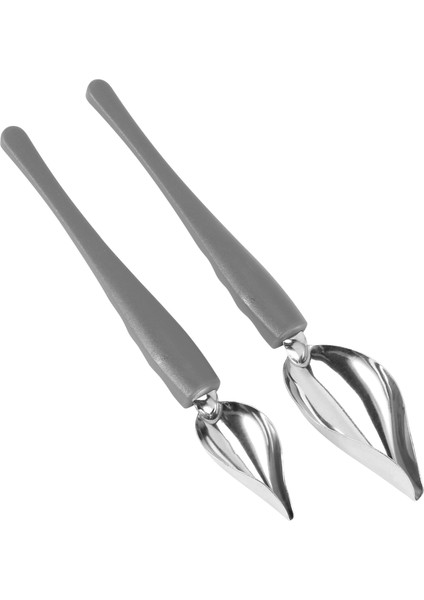 Mutfak Çizimi Dekorasyon Kaşık Seti, 2 Parça Sosluk ve Süzme Kaşığı, Dekoratif Pasta ve Kahve Için Dekorasyon Kalem Kaşığı (Yurt Dışından)