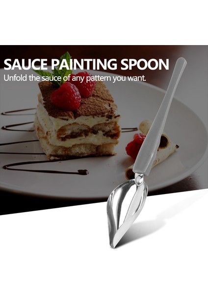 Mutfak Çizimi Dekorasyon Kaşık Seti, 2 Parça Sosluk ve Süzme Kaşığı, Dekoratif Pasta ve Kahve Için Dekorasyon Kalem Kaşığı (Yurt Dışından) fiyatları