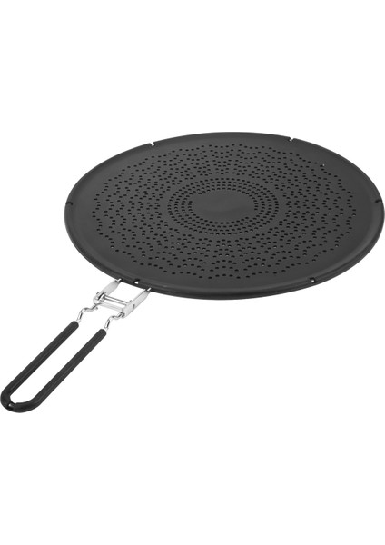 13 Inç Silikon Sıçrama Önleyici - Katlanır Saplı Tava Kapağı, Isıya Dayanıklı Yağ Sıçrama Koruyucusu, Isı Yalıtımı Siyah (Yurt Dışından)