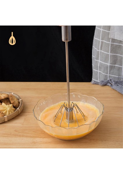 12 Inç Paslanmaz Çelik Yarı Otomatik Çırpıcı, El Itmeli Döner Blender Yumurta Çırpıcı, Mikser Karıştırıcı Mutfak Aleti Kırmızı (Yurt Dışından) indirimleri