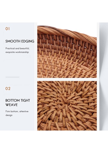 Paket Rattan Dokuma Saklama Sepeti, Ekmek Sepeti, Sergileme Sepeti, Meyve Şekeri, Kek Tepsisi, Anahtarlar, Cüzdan, Cep Telefonu Için (7,5 Inç) (Yurt Dışından) fırsatları