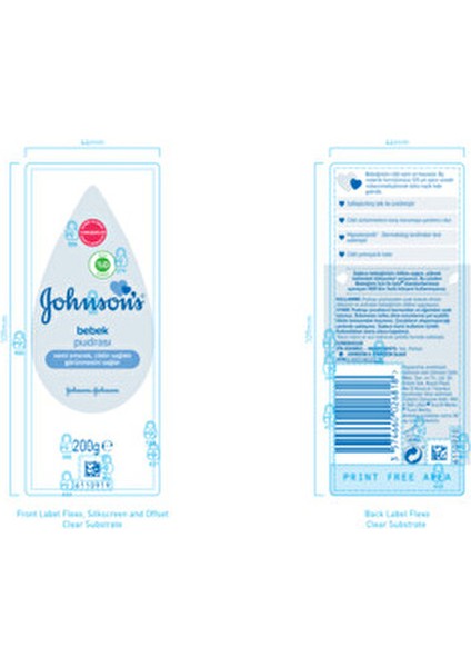 Bebek Pudrası 200 gr 2'li Set Kolay Kullanım ile Cildinizi Nazikçe Korur fırsatları