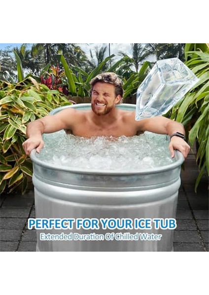 Buz Küpü Kalıpları, 8 Lb Buz Küpleri Yapmak Için Büyük Buz Küpü Kalıpları, Soğuk Küvet, Buz Banyosu Soğutucusu Için Buz Küpü Kalıpları, 2 Adet (Yurt Dışından) fırsatları