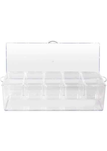 Buz Gibi Soğuk 5 Bölmeli Sos Servis Rafı - 5 Çıkarılabilir Tepsili Servis Tepsisi Kabı (Yurt Dışından) fiyatları