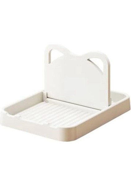 Kapaklı Kaşıklık, Mutfak Tezgahı Için Katlanabilir Kaşıklık, Kaşıklar Için Kedi Tencere Kapağı Tutucu Beyaz (Yurt Dışından)