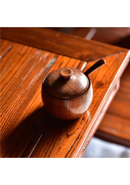 Ahşap Kapaklı ve Kaşıklı 2 Adet Ahşap Baharat Kavanozu, Iskandinav Özlü Tarzı Tuz Kabı, Tuzluk, Baharat Kutusu, Mutfak Gereçleri (Yurt Dışından) fırsatları