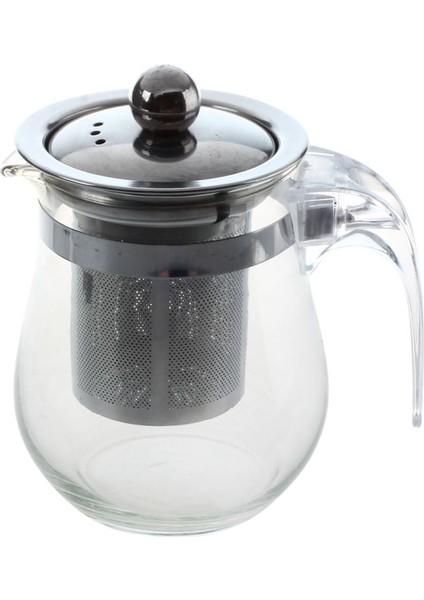 350 ml Isıya Dayanıklı Şeffaf Cam Çaydanlık Paslanmaz Çelik Demlikli Çiçek Çaydanlığı (Yurt Dışından)