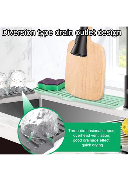 Mutfak Musluğu Silikon Mat Damlama Koruma Pedleri Musluk Su Toplayıcı Mat Lavabo Gider Pedi Su Geçirmez Kaymaz Banyo (Yurt Dışından) fırsatları