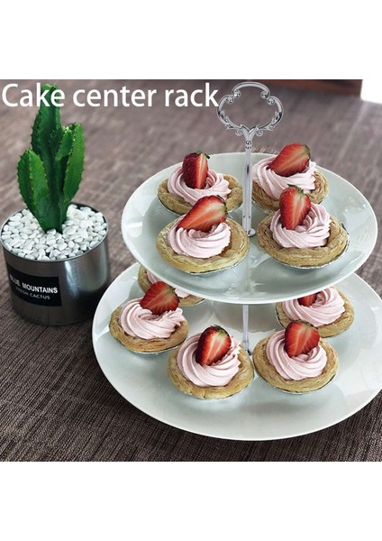 Set 2 3 Katlı Pasta Tabağı Standı Ağır Metal Orta Saplı Bağlantı Donanımı Çubuk Şekli: Süslü Viktorya Rengi: Gümüş Miktar: 1 Set (Yurt Dışından) modelleri