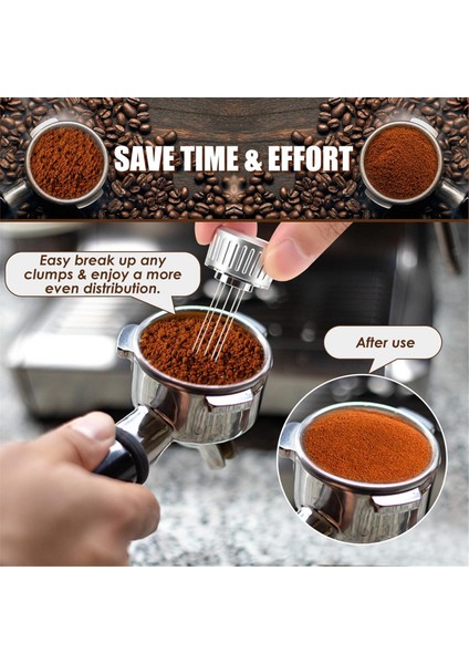 53,3 mm Espresso Tamper, 2'si 1 Arada Premium Barista Kahve Tamper ve Wdt Aleti, Paslanmaz Çelik Tabanlı Tamper Gümüş (Yurt Dışından) modelleri