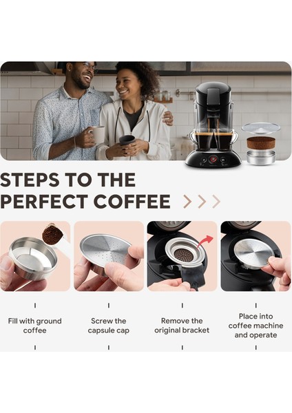 Senseo HD7801 Kahve Makinesi Için Yeniden Kullanılabilir Kahve Kapsülleri, Paslanmaz Çelik Doldurulabilir Kahve Podları, Kahve Kaşığı ve Fırçası (Yurt Dışından) fırsatları