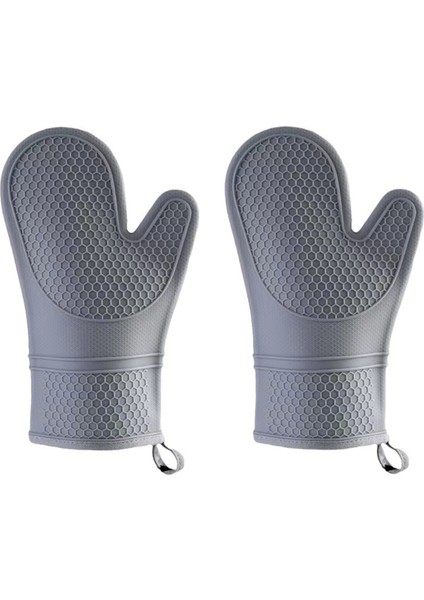 Grip Isı ve Kaymaya Dayanıklı Silikon Fırın Eldiveni Seti, Su Geçirmez, Bpa Içermeyen, Kalın Mutfak Eldivenleri (Yurt Dışından)