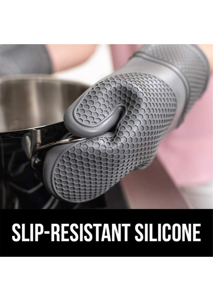 Grip Isı ve Kaymaya Dayanıklı Silikon Fırın Eldiveni Seti, Su Geçirmez, Bpa Içermeyen, Kalın Mutfak Eldivenleri (Yurt Dışından) fırsatları