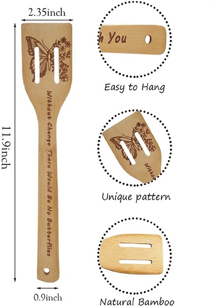 Kelebek Ahşap Yemek Kaşıkları 5'li Set, Kelebek Mutfak Hediyesi, Kelebek Mutfak Dekoru, Bambu Yemek Kaşıkları (Yurt Dışından) fiyatları
