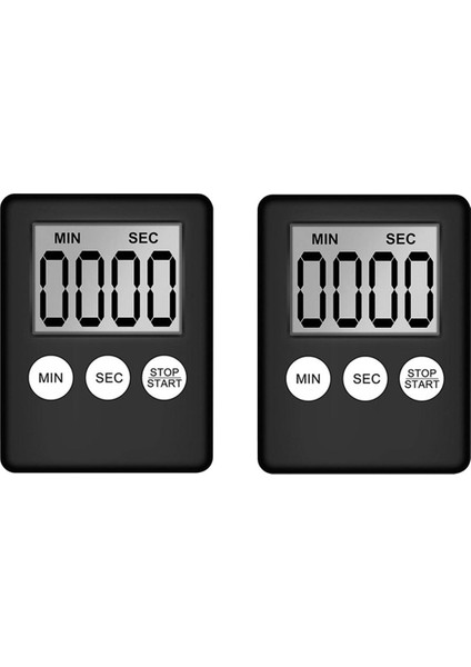 Dijital Mutfak Zamanlayıcısı, Zamanlayıcı, Yumurta Zamanlayıcısı, Iş, Spor Zamanlayıcısı, Oyun, Pişirme Zamanlayıcısı, 2'li Paket Siyah (Yurt Dışından)
