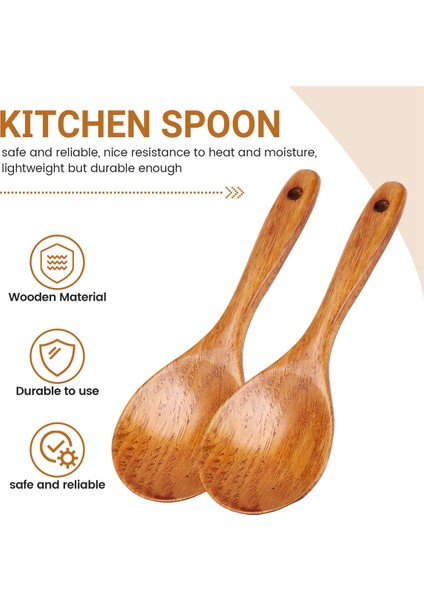 Adet Ahşap Kaşık 21,5 cm Ahşap Pirinç Küreği Çok Yönlü Servis Kaşığı Yapışmaz Isıya Dayanıklı Yemek Kaşığı (Yurt Dışından) indirimleri