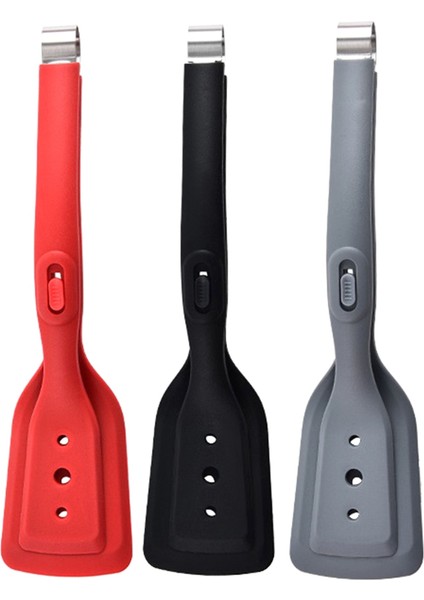 Biftek Kelepçesi Paslanmaz Çelik Silikon Mutfak Maşası Ayarlanabilir Barbekü Spatula ve Kelepçe Çok Amaçlı Balık Tutucu (Yurt Dışından)