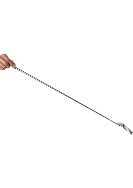 Barbekü Geri Çekilebilir Çatal Meyve Tatlı Uzun Saplı Çatal Sofra Takımı Yaratıcı Mutfak Gereçleri Paslanmaz Çelik Çatal (Yurt Dışından) indirimleri