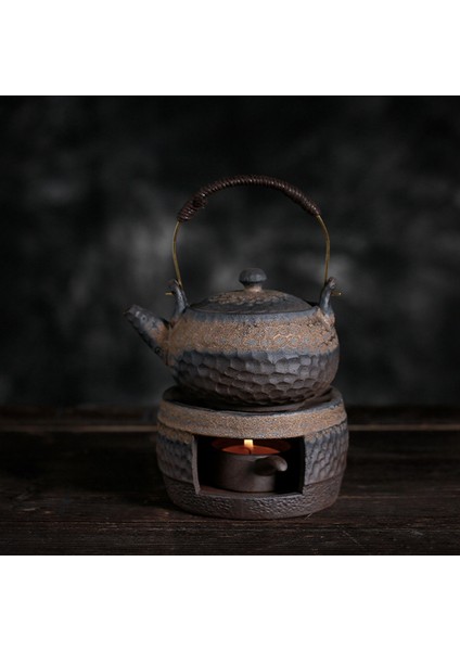 Japon Kaba Seramik El Yapımı Çaydanlık Isıtıcısı Seramik Retro Çay Isıtıcısı Mumluk Çay Ocağı Kung Fu Çaydanlık C (Yurt Dışından) modelleri