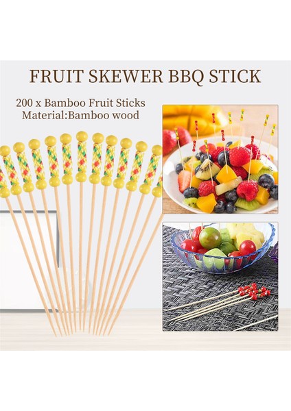 200 Adet Bambu Meyve Çubukları, Parti, Tapas, Atıştırmalıklar, Sandviç, Kanepe, Meze, Meyve Şiş, Barbekü Için Ahşap Kürdanlar (Yurt Dışından) indirimleri