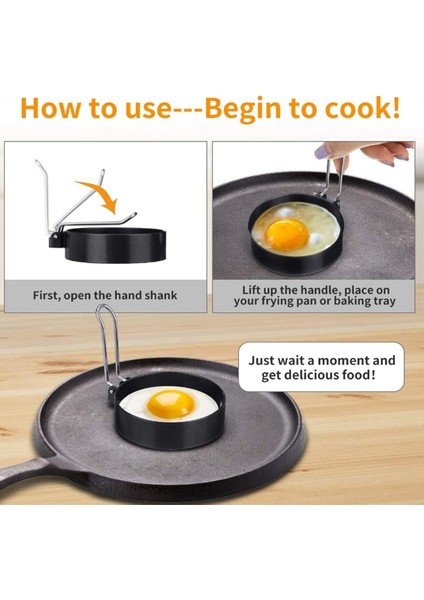 Yuvarlak Yumurta Krep Kalıbı, Yapışmaz Daire Şekillendirici Kalıp, Mcmuffin Kızartmak Veya Yumurta Şekillendirmek Için Mutfak Pişirme Aleti (Yurt Dışından) fırsatları