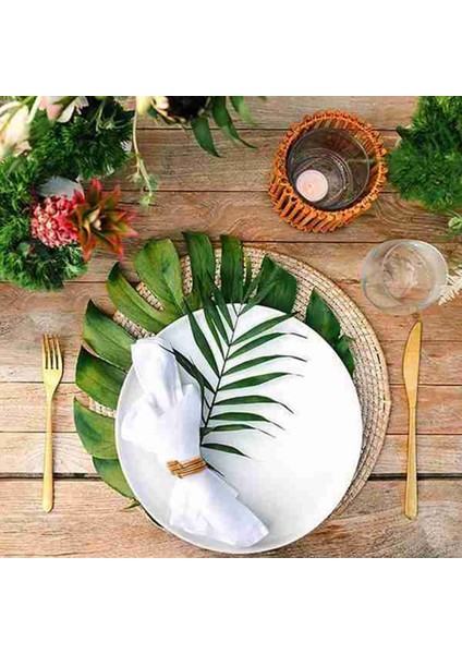 El Yapımı Bambu Peçete Halkası, Doğal Rustik Peçetelik, Peçete Tokası, 6'lı Set (Yurt Dışından) modelleri