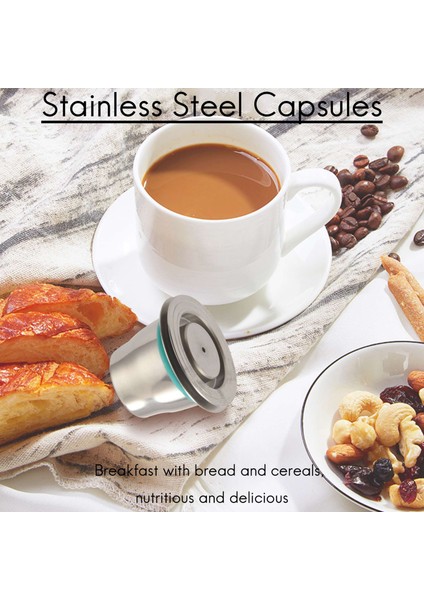 Nespresso Pod Espresso Kahve Pod'u Için Yeniden Kullanılabilir Yeniden Doldurulabilir Kapsüller Paslanmaz Çelik Kapsüllerle Uyumlu (Yurt Dışından) modelleri