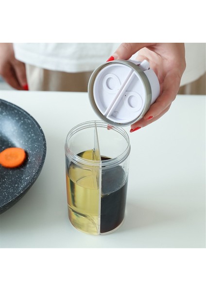 Döner Iki Bir Arada Baharat Şişesi Sızdırmaz Yağ Şişesi Soya Sosu Şişesi Saklama Kabı Mutfak Saklama Kutusu (Yurt Dışından) fiyatları