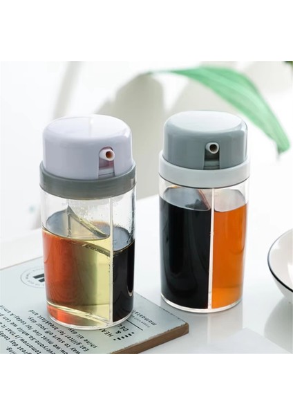 Döner Iki Bir Arada Baharat Şişesi Sızdırmaz Yağ Şişesi Soya Sosu Şişesi Saklama Kabı Mutfak Saklama Kutusu (Yurt Dışından) modelleri
