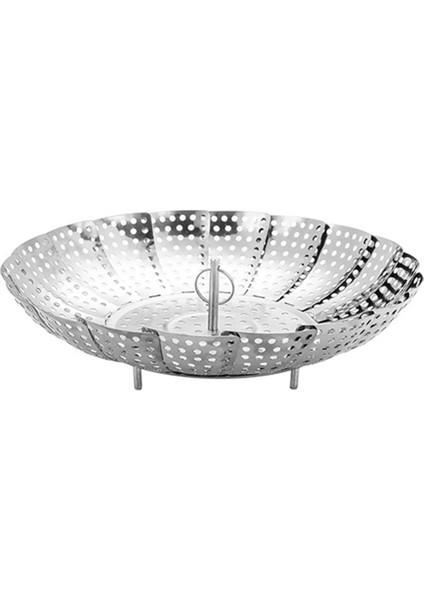 Katlanabilir Buharlı Paslanmaz Çelik Yemek Sepeti Fileli Sebze Buharlı Pişirici Buharlı Pişirici Genişletilebilir Mutfak Aleti Buharlı Pişirici, M (Yurt Dışından)