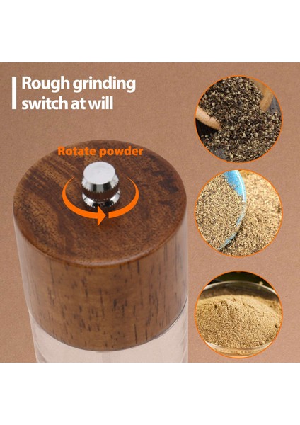 Karabiber Değirmeni Şeffaf Karabiber Değirmeni Tuz Öğütme Seramik Çekirdek Çok Amaçlı Baharat Şişesi 6 Inç (Yurt Dışından) indirimleri
