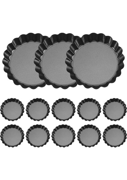 13 Adet Yumurta Tart Kalıbı, 3 Inç Mini Tart Tepsileri, Çıkarılabilir Taban, Kek Kek Muffin Kalıbı Teneke Kalıp Pişirme Aleti (Yurt Dışından)