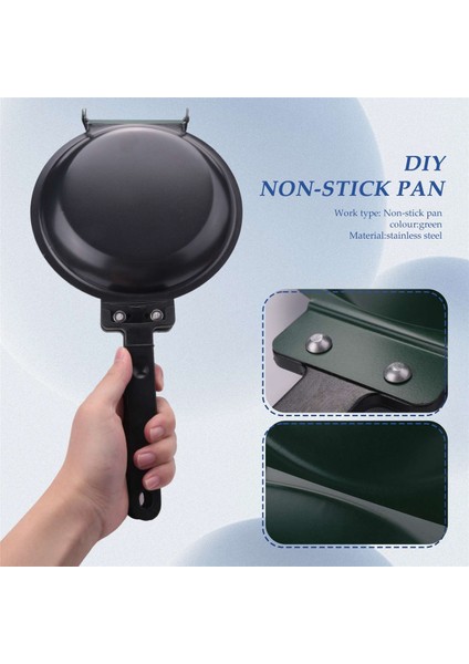 Kendin Yap Yapışmaz Tava, Çift Taraflı Kızartma Tavası Kızartma Tavası Kahvaltı Tavası, Gazlı ve Indüksiyonlu Ocak Evrensel (Yurt Dışından) indirimleri