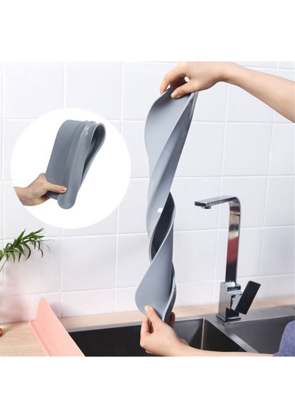 Yeniden Kullanılabilir Lavabo Sıçrama Koruyucu Silikon Tezgah Üstü Su Bölmesi Suyun Dışarı Sıçramasını Önleyen Pano Banyo Mutfak Aleti (Yurt Dışından) fiyatları