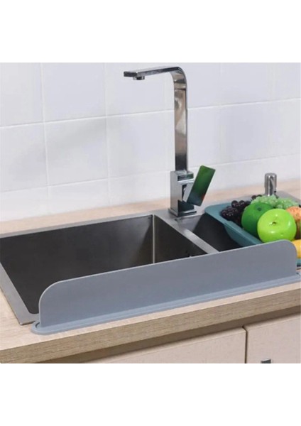 Yeniden Kullanılabilir Lavabo Sıçrama Koruyucu Silikon Tezgah Üstü Su Bölmesi Suyun Dışarı Sıçramasını Önleyen Pano Banyo Mutfak Aleti (Yurt Dışından) indirimleri