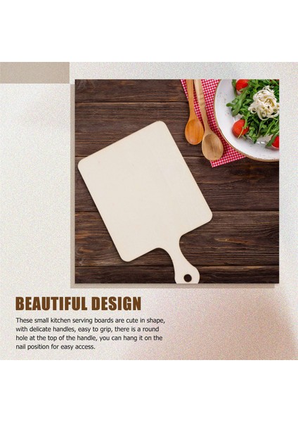 12 Adet Saplı Boş Mini Ahşap Kesme Tahtası Küçük Kesme Tahtası Kendin Yap Ev Mutfak Yemek Sebze Dekoru (Yurt Dışından) modelleri