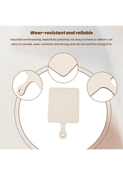 12 Adet Saplı Boş Mini Ahşap Kesme Tahtası Küçük Kesme Tahtası Kendin Yap Ev Mutfak Yemek Sebze Dekoru (Yurt Dışından) indirimleri