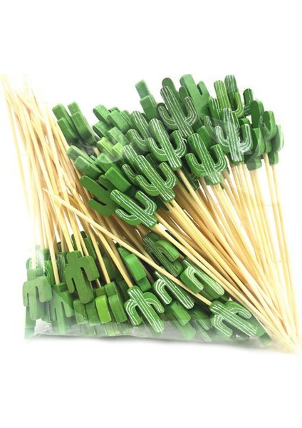 100 Adet Tek Kullanımlık Bambu Kürdanlar Gıda Meyve Kokteyli Kürdanları El Yapımı Kürdanlar Piknik Malzemeleri Dekorasyon B (Yurt Dışından)