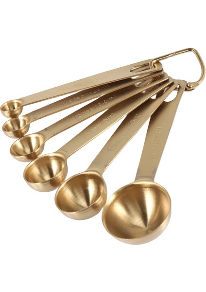 Adet/takım Ölçü Kaşığı Kullanışlı Paslanmaz Çelik Ölçü Kabı Cozinha Kahve Ölçü Kaşıkları Çay Altın (Yurt Dışından) fiyatları